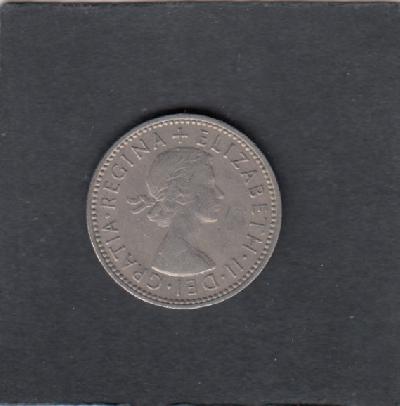 Beschrijving: 1 Shilling ELIZABETH II